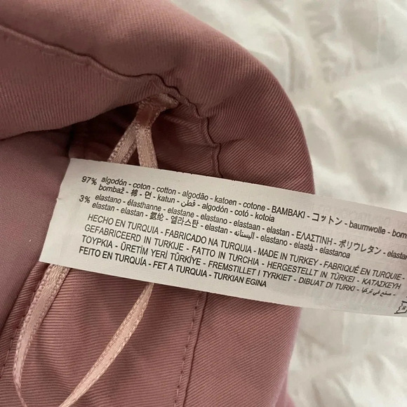 Zara high waisted pink belted shorts - Picture 7 of 8